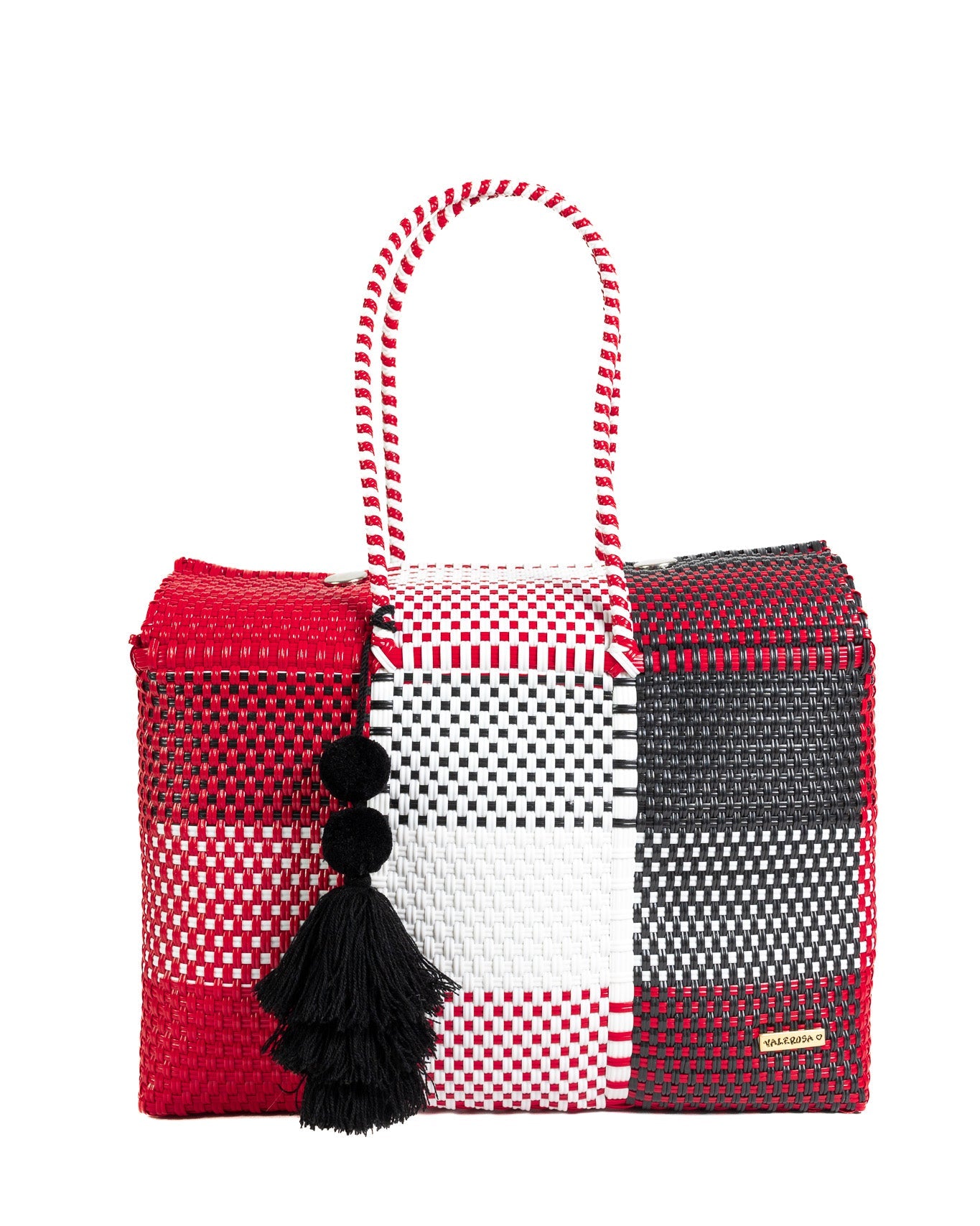 Black and Red Sports Team Overnight Duffle