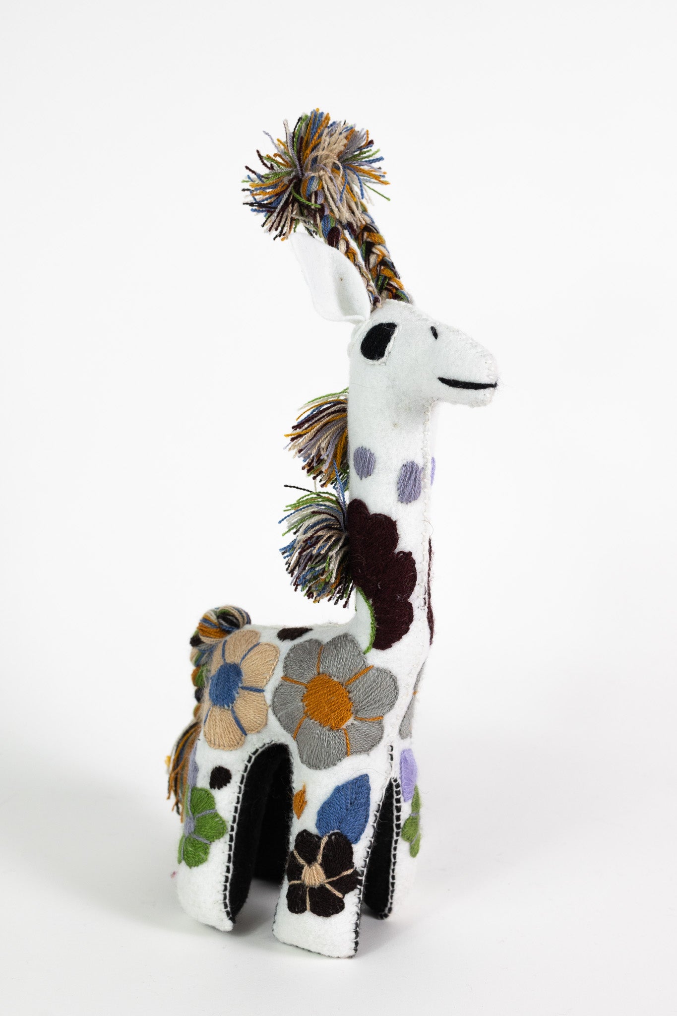 White Handmade Plush Stuffed Giraffe