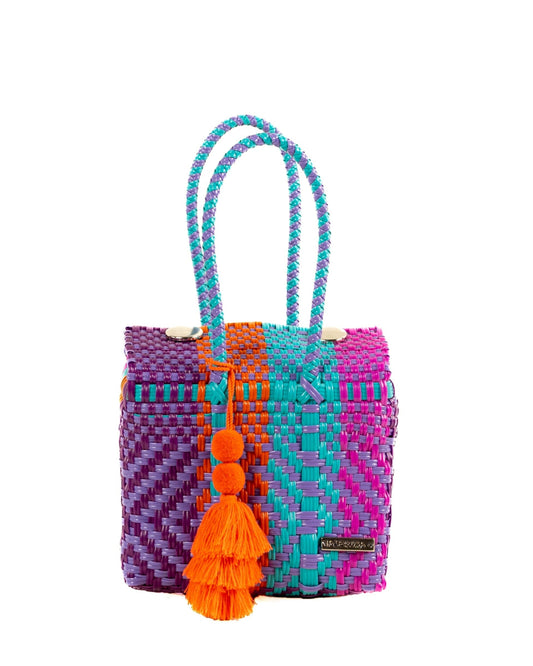 Summer bag, Beach bag, pool bag, woven bag, plastic bag, mini bag, mini purse