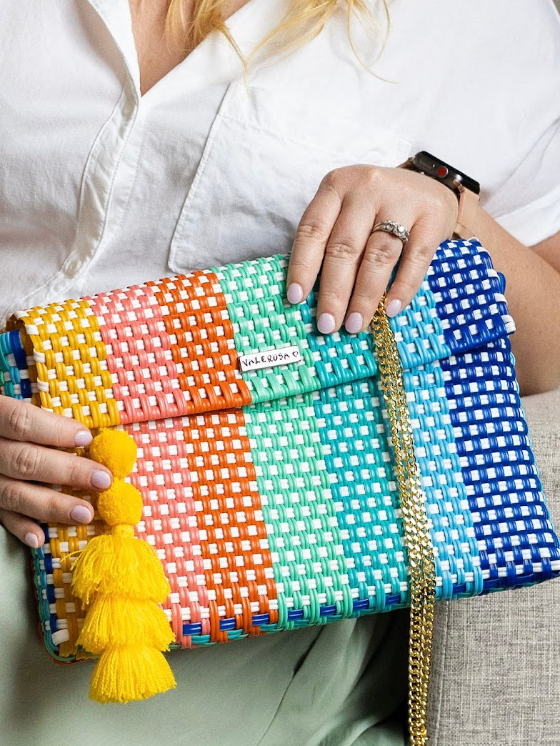 Summer bag, Beach bag, pool bag, woven bag, plastic bag, purse, Clutch