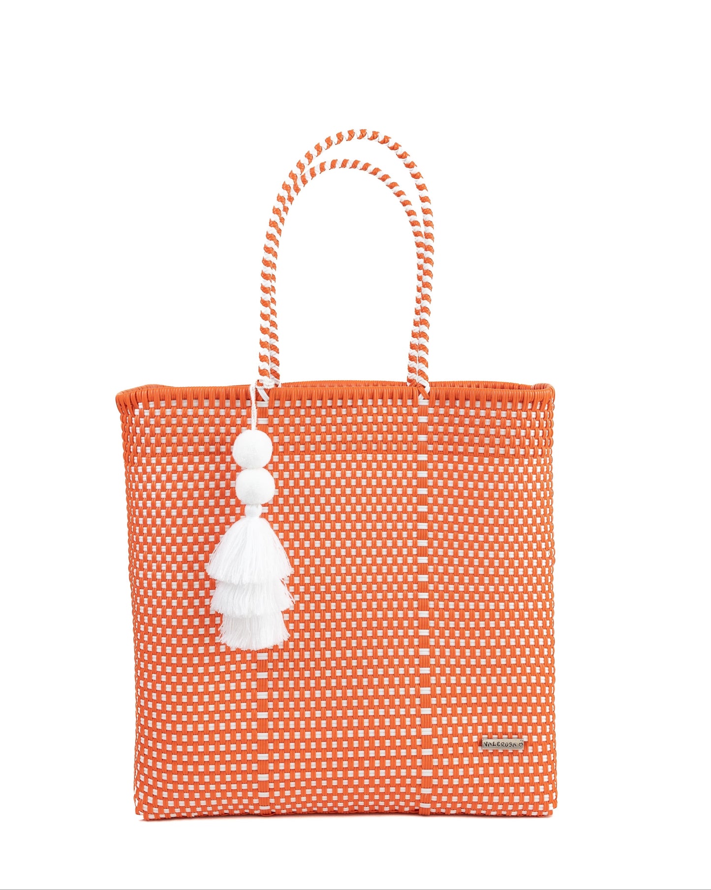 Orange and White Checkered Playera