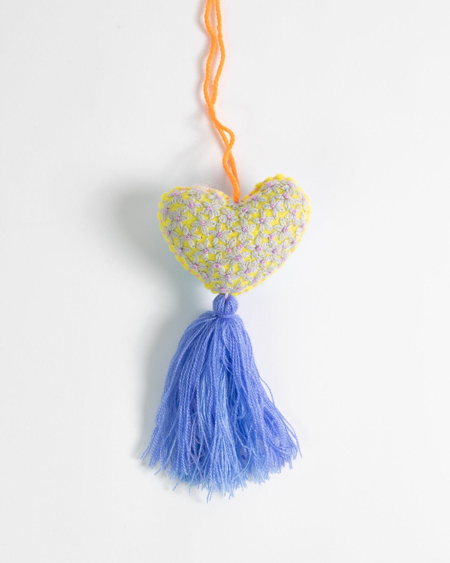 Flower Heart Tassel Bag Charm
