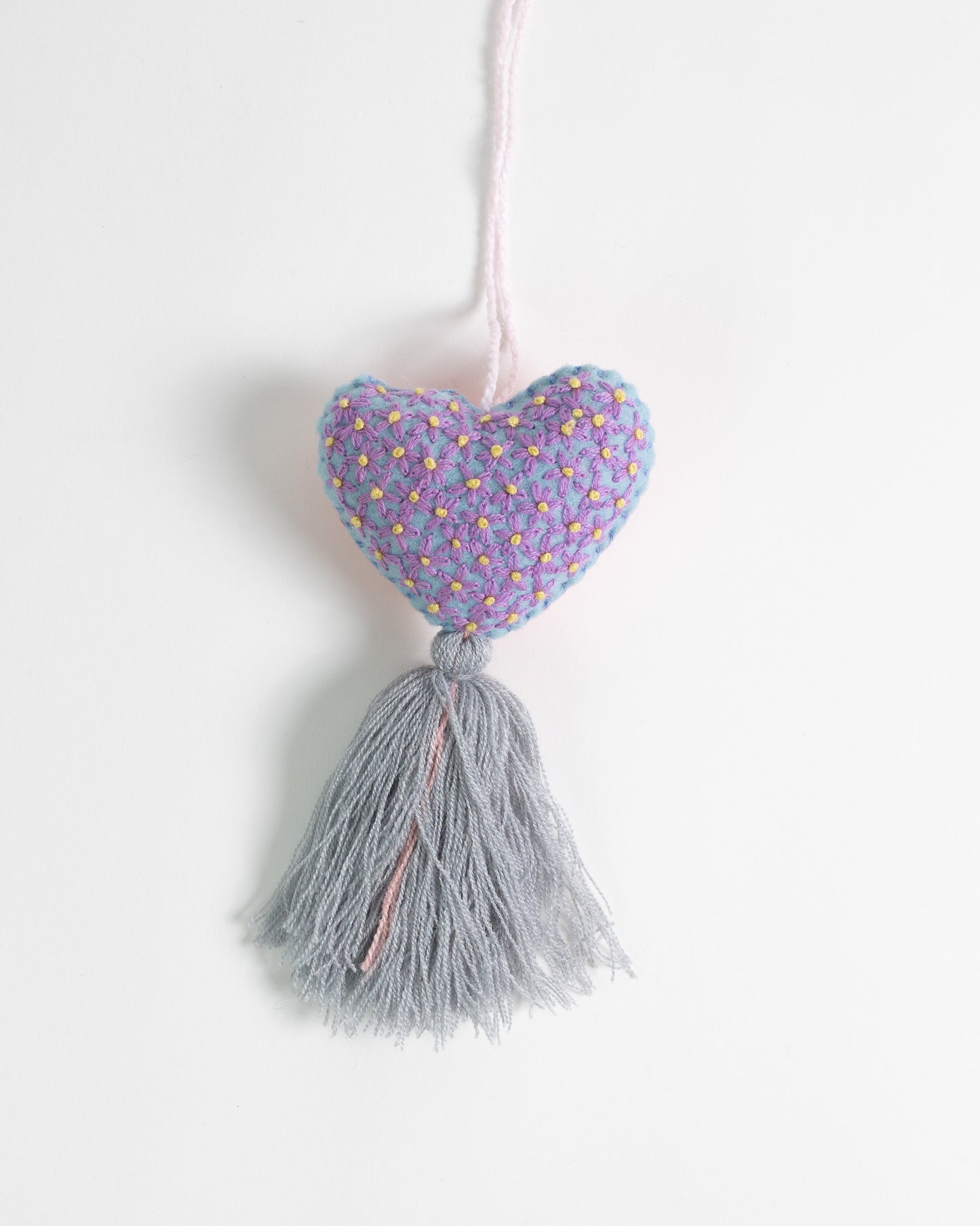 Flower Heart Tassel Bag Charm