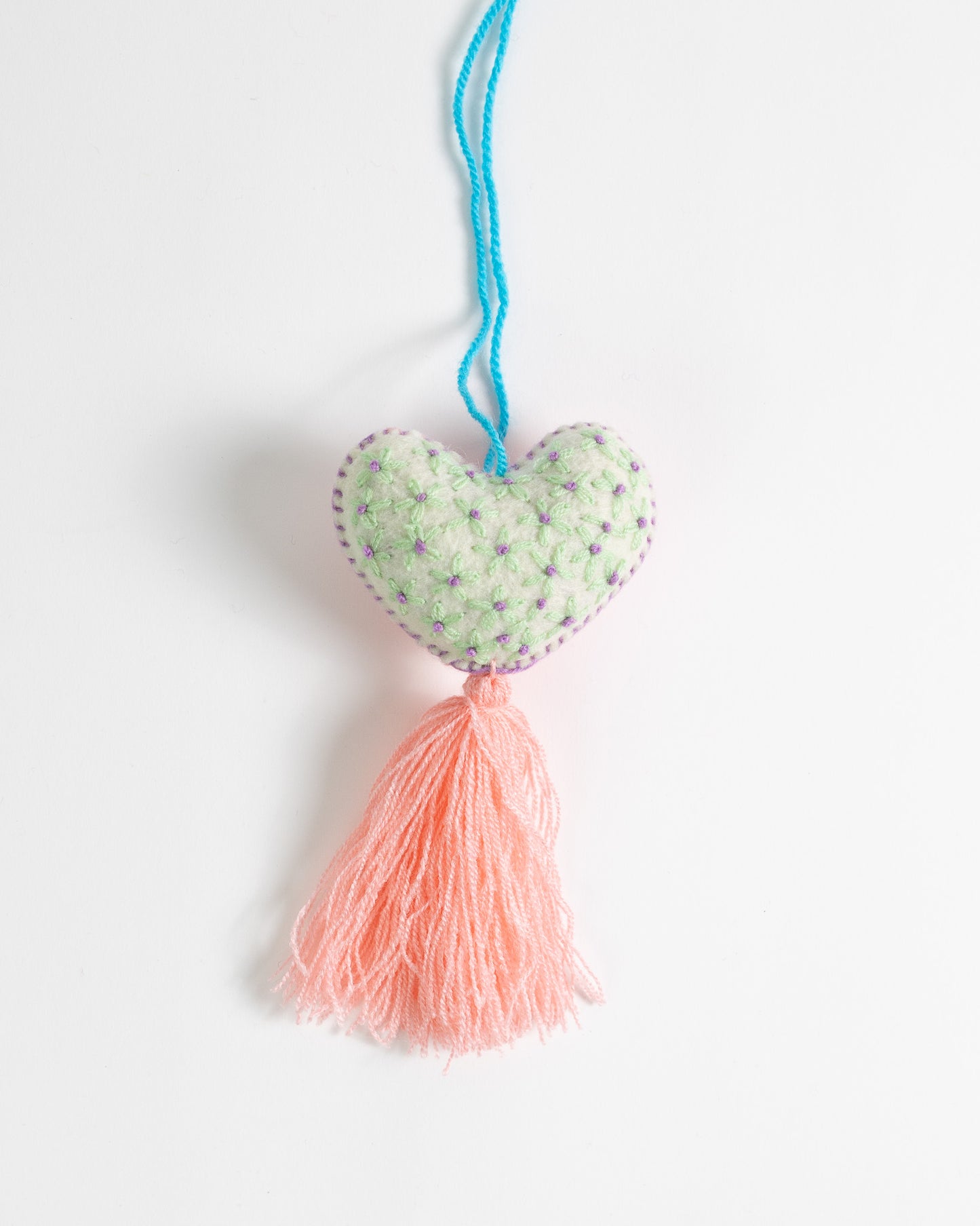 Flower Heart Tassel Bag Charm