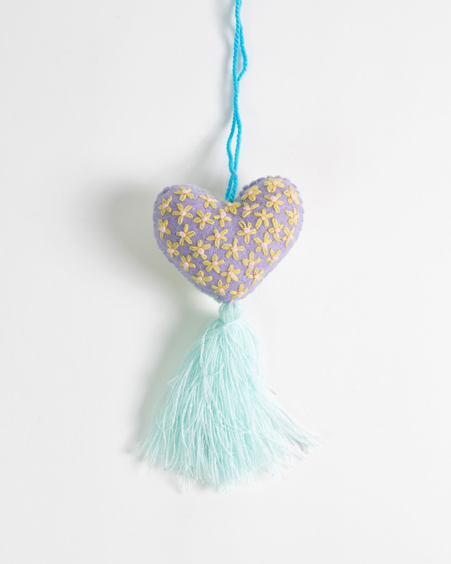 Flower Heart Tassel Bag Charm