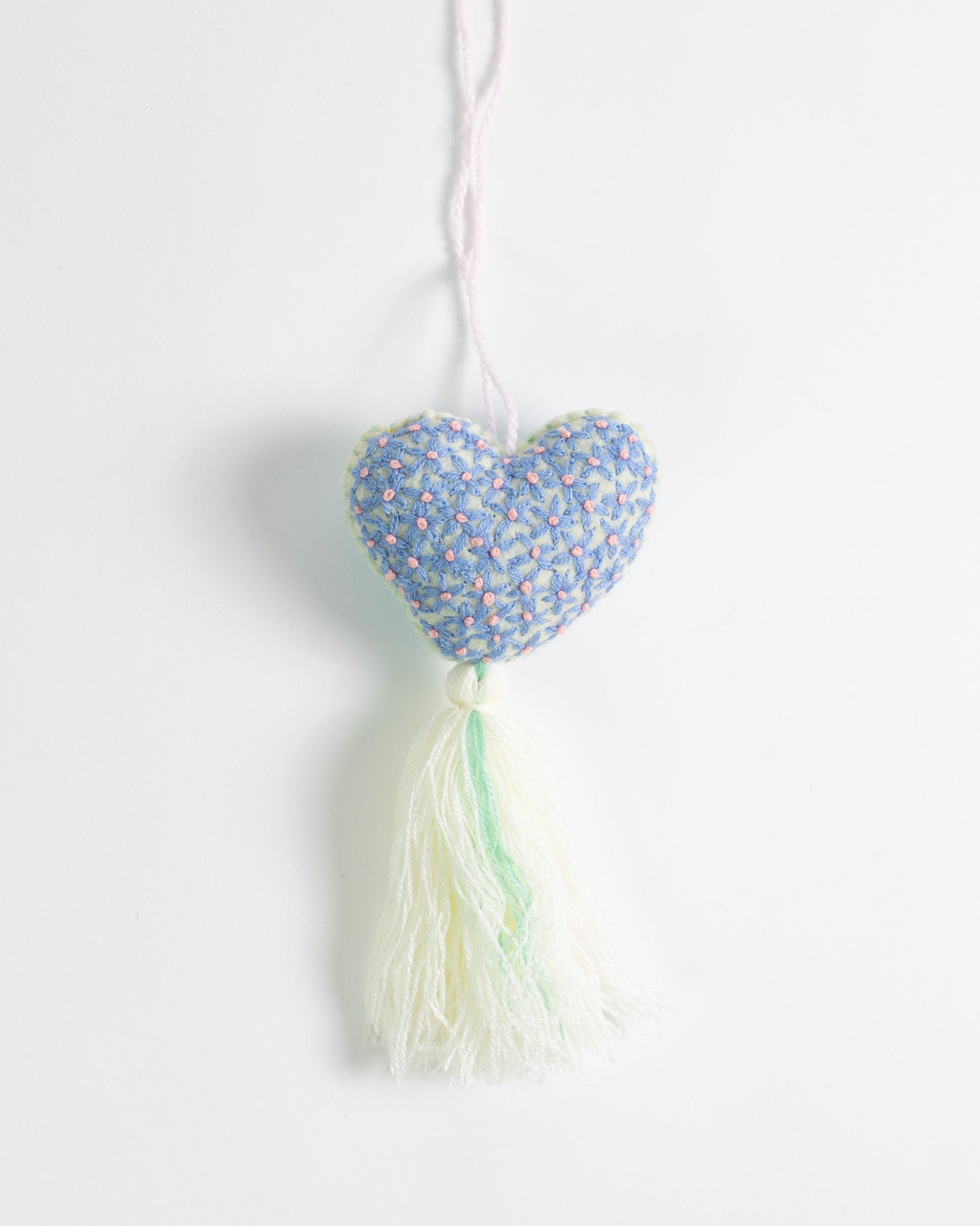 Flower Heart Tassel Bag Charm