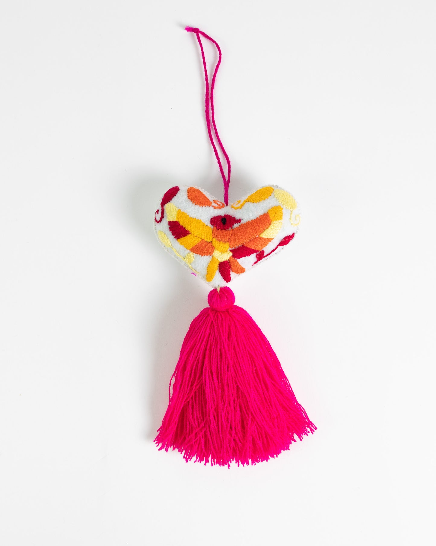 Ornate Heart Tassel Bag Charm
