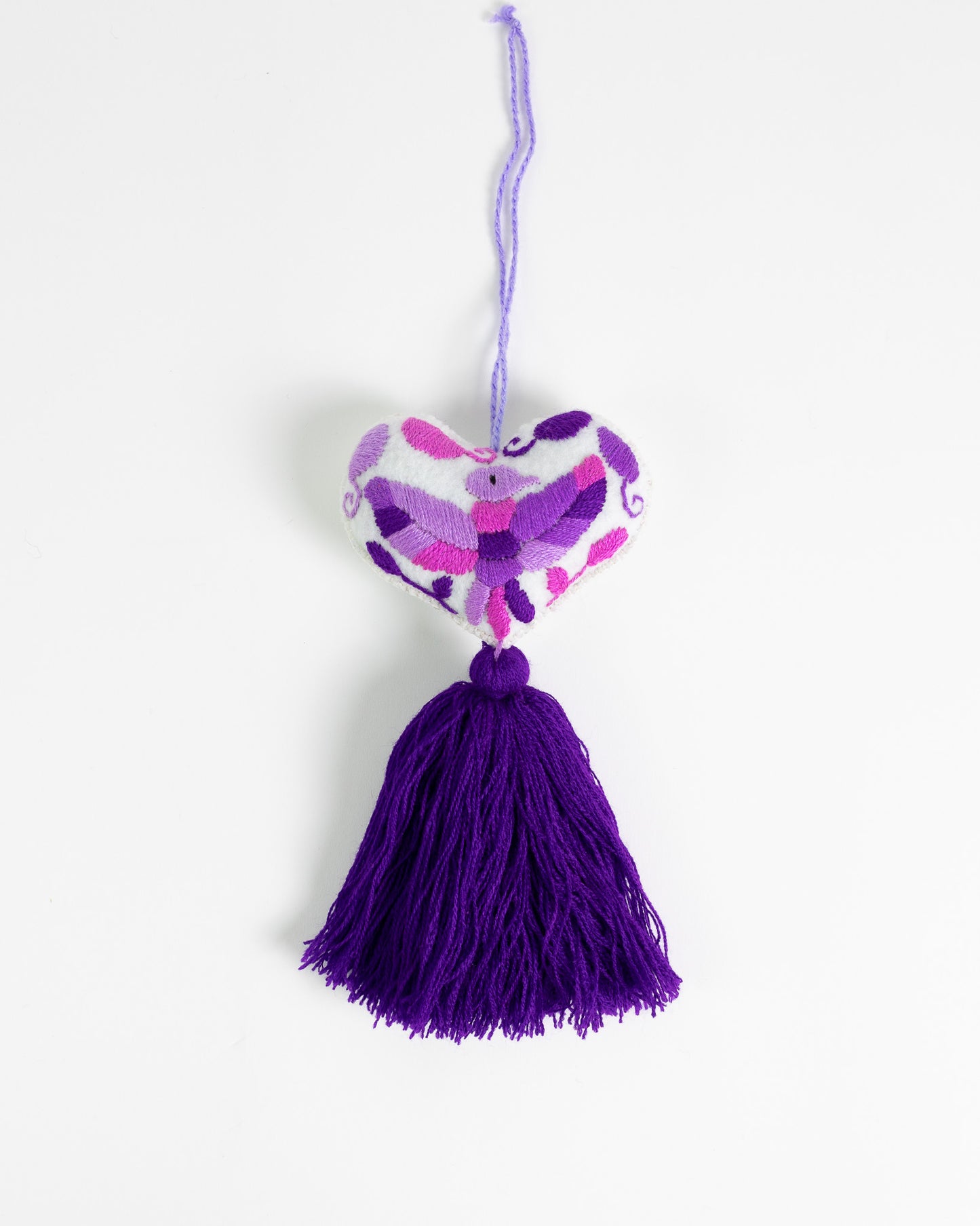 Ornate Heart Tassel Bag Charm