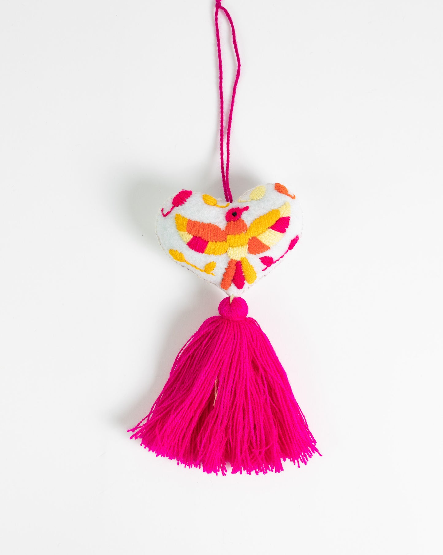Ornate Heart Tassel Bag Charm