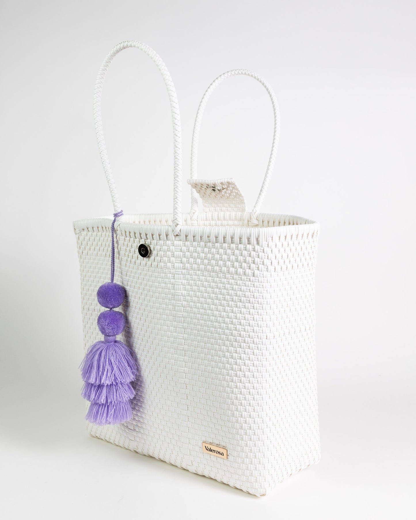 Solid White Hombro Bag