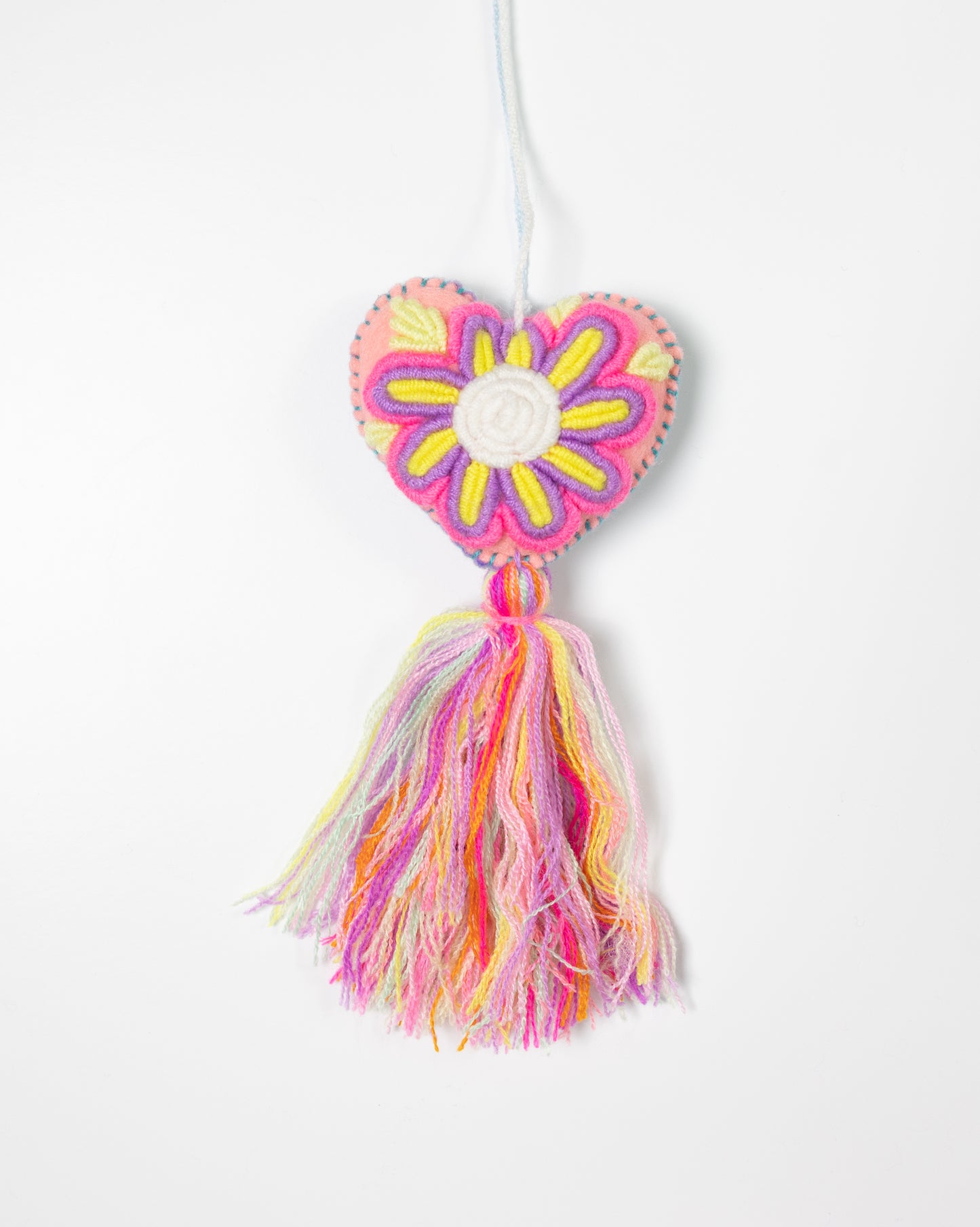 Whimsical Big Flower Pastel Tassel Bag Charm