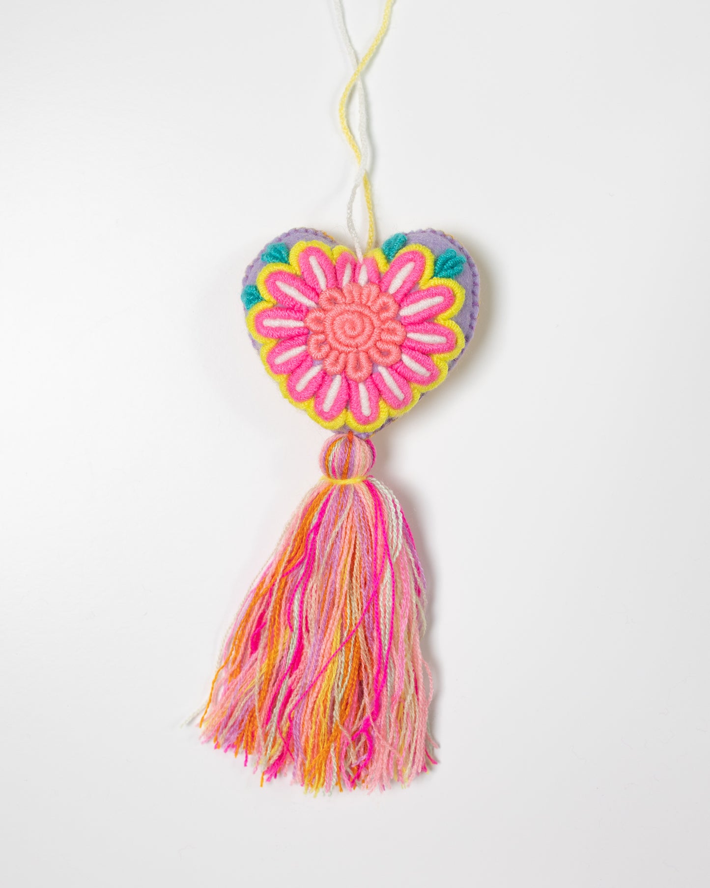 Whimsical Big Flower Pastel Tassel Bag Charm