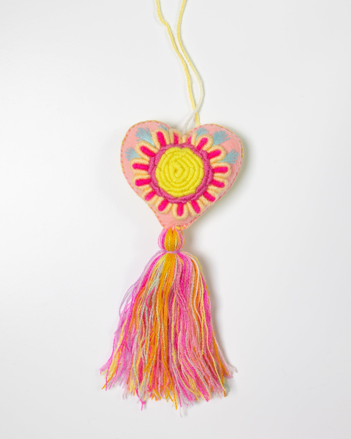 Whimsical Big Flower Pastel Tassel Bag Charm