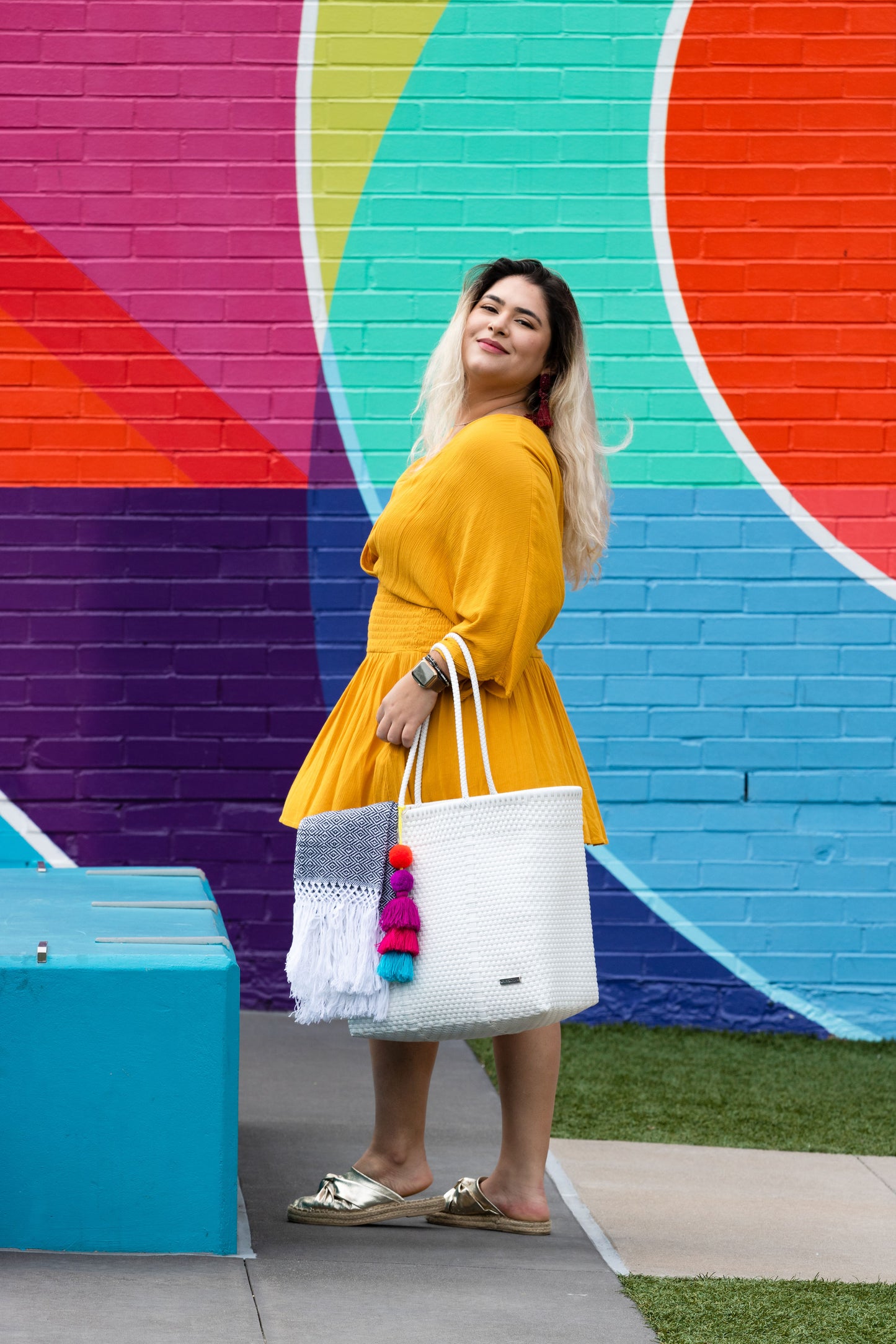 Solid White Playera Tote