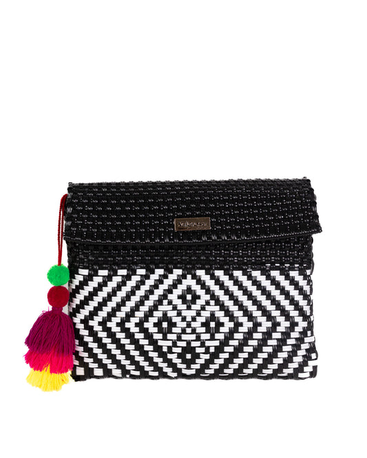 Black Kaleidoscope Clutch