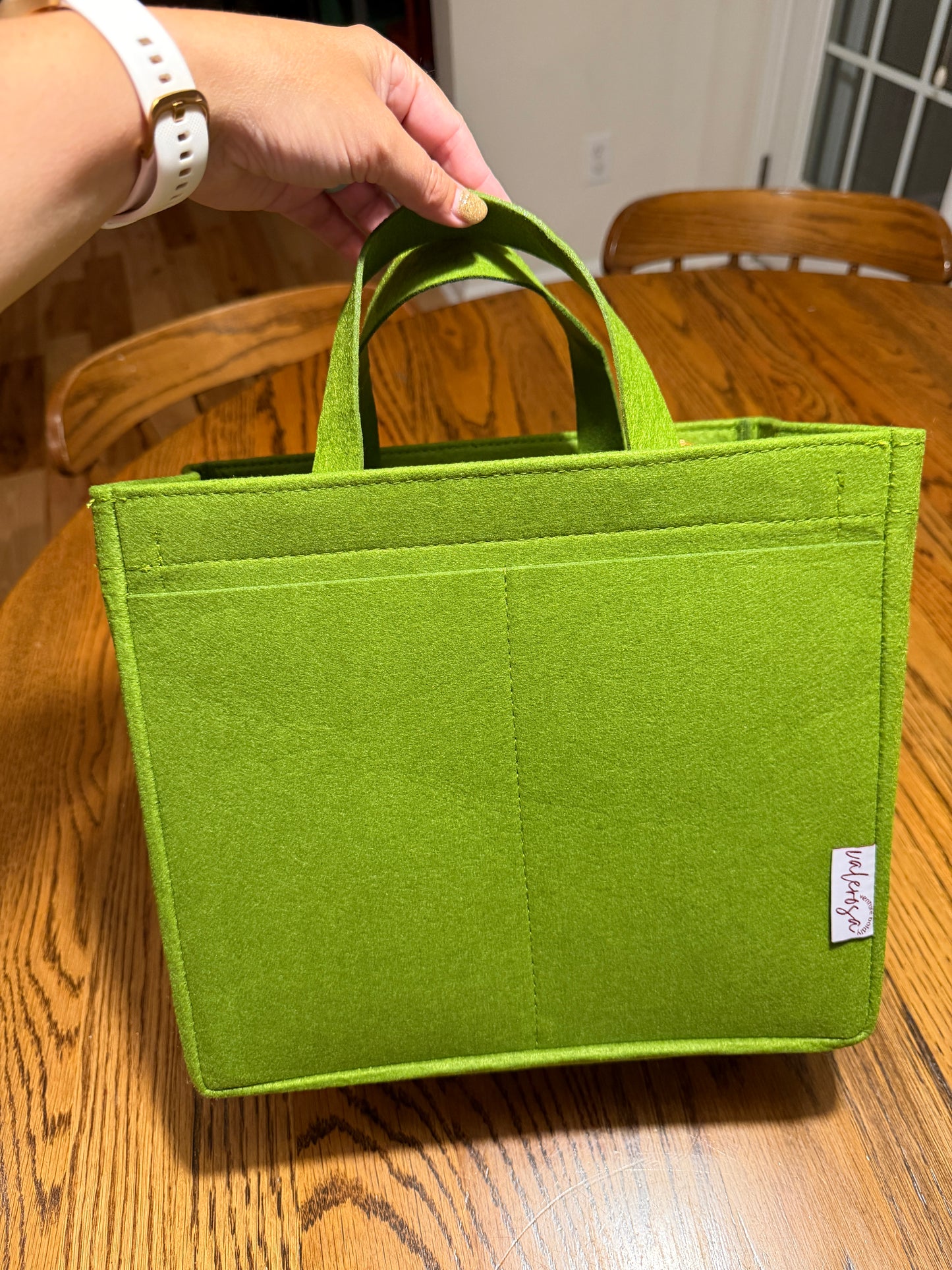 Olive Green Felt Bag Organizer