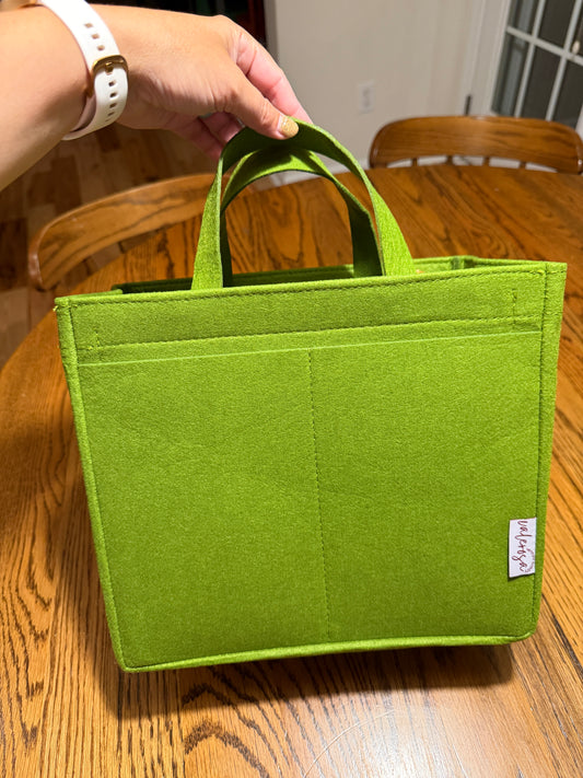 Olive Green Felt Bag Organizer