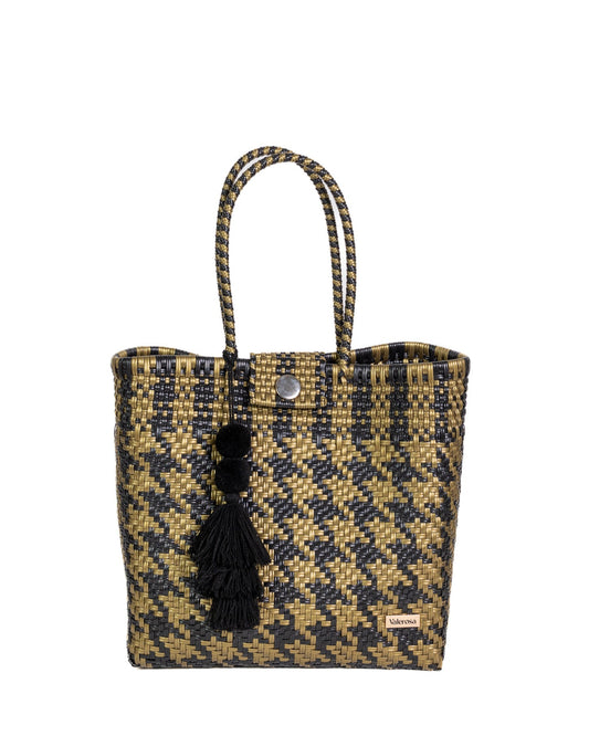 Black and Gold Houndstooth Hombro