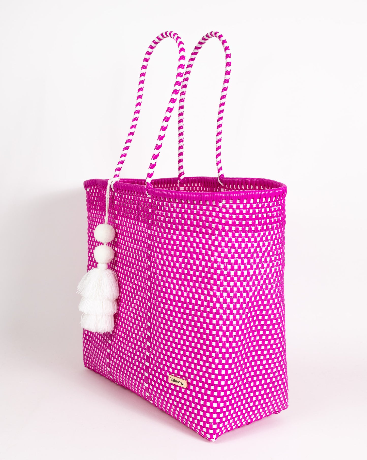Magenta Pink and White Checkered Playera