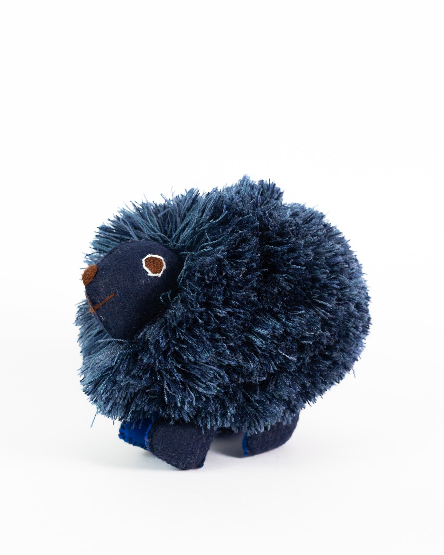Midnight Navy Handmade Plush Stuffed Hedgehog