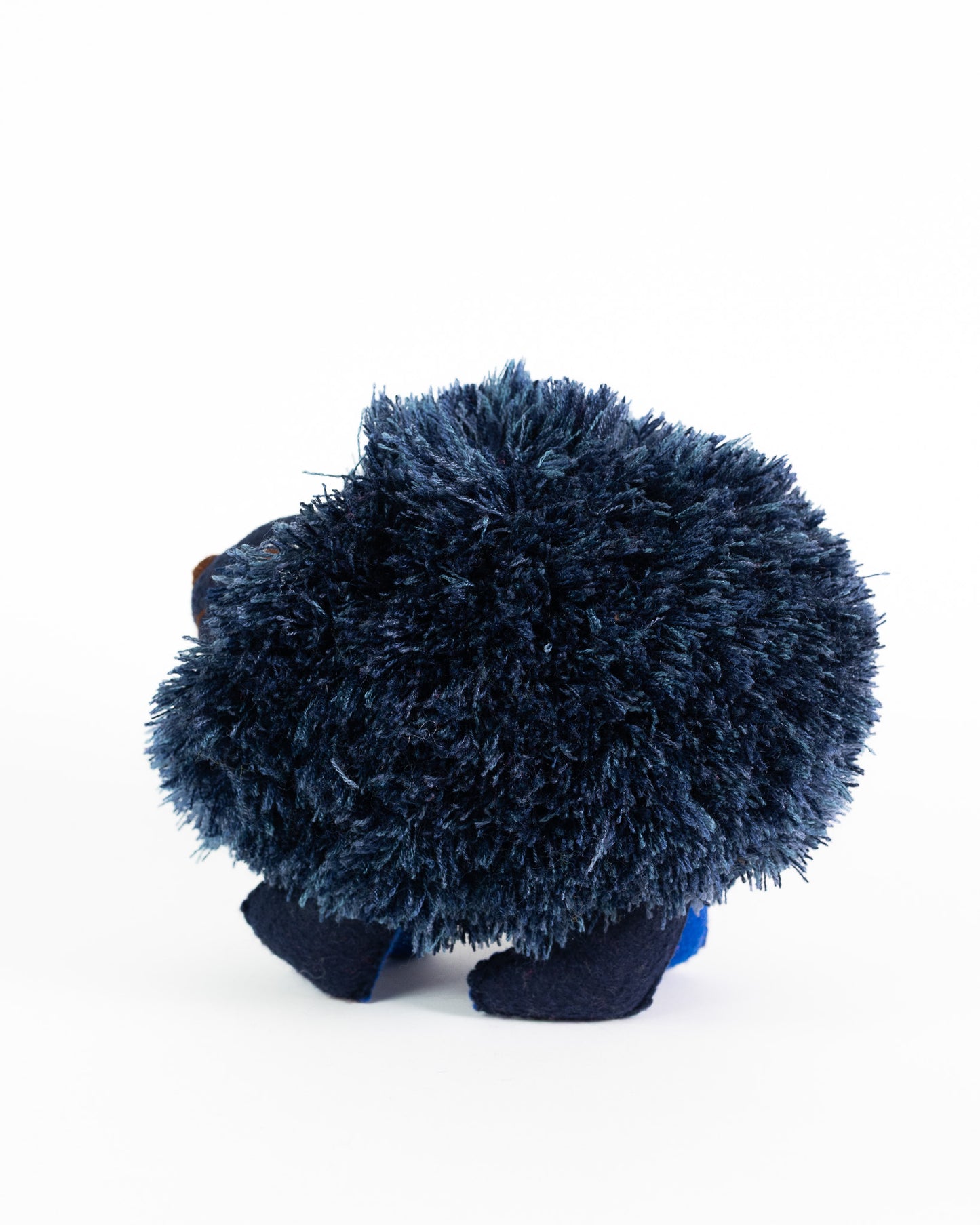 Midnight Navy Handmade Plush Stuffed Hedgehog