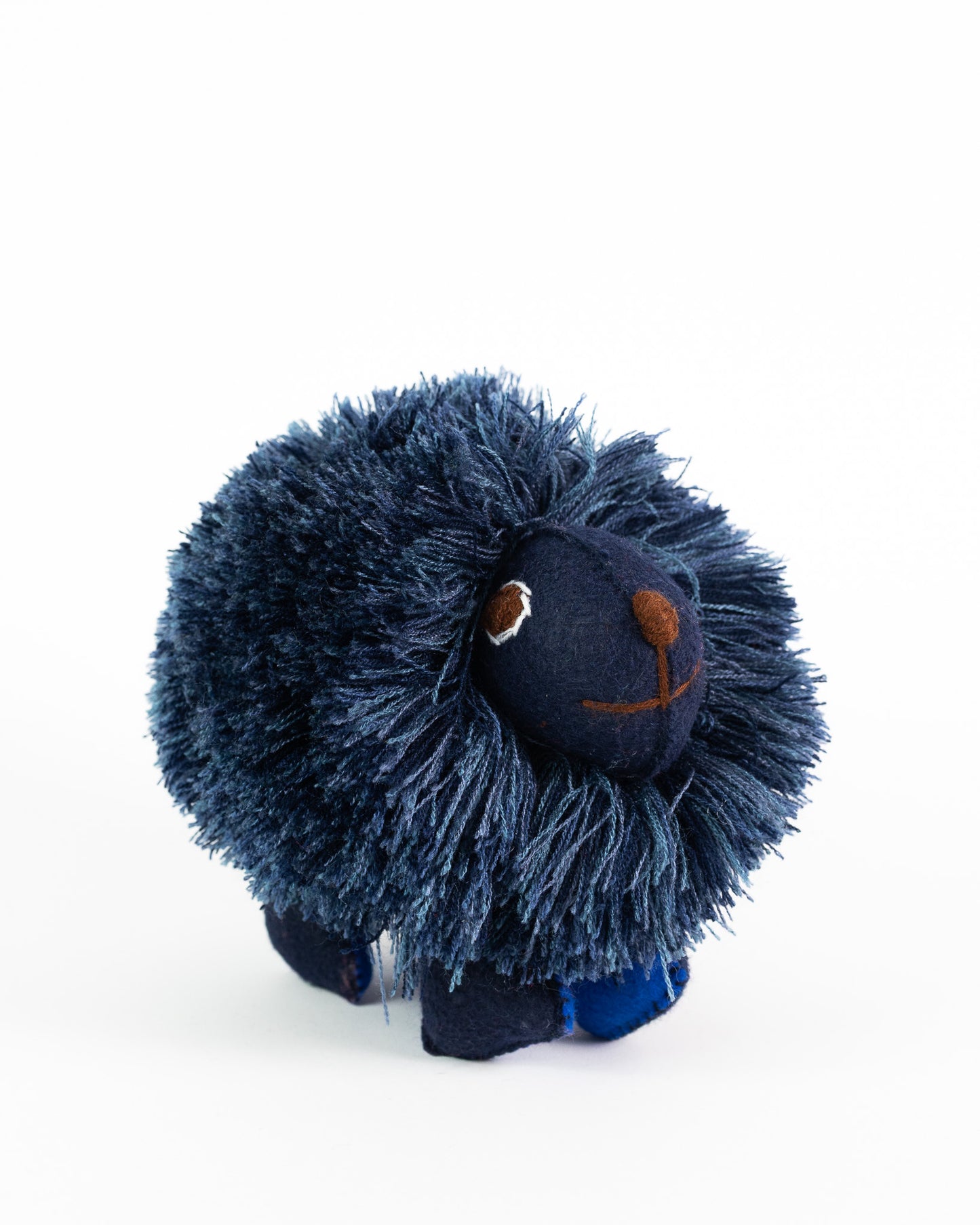Midnight Navy Handmade Plush Stuffed Hedgehog