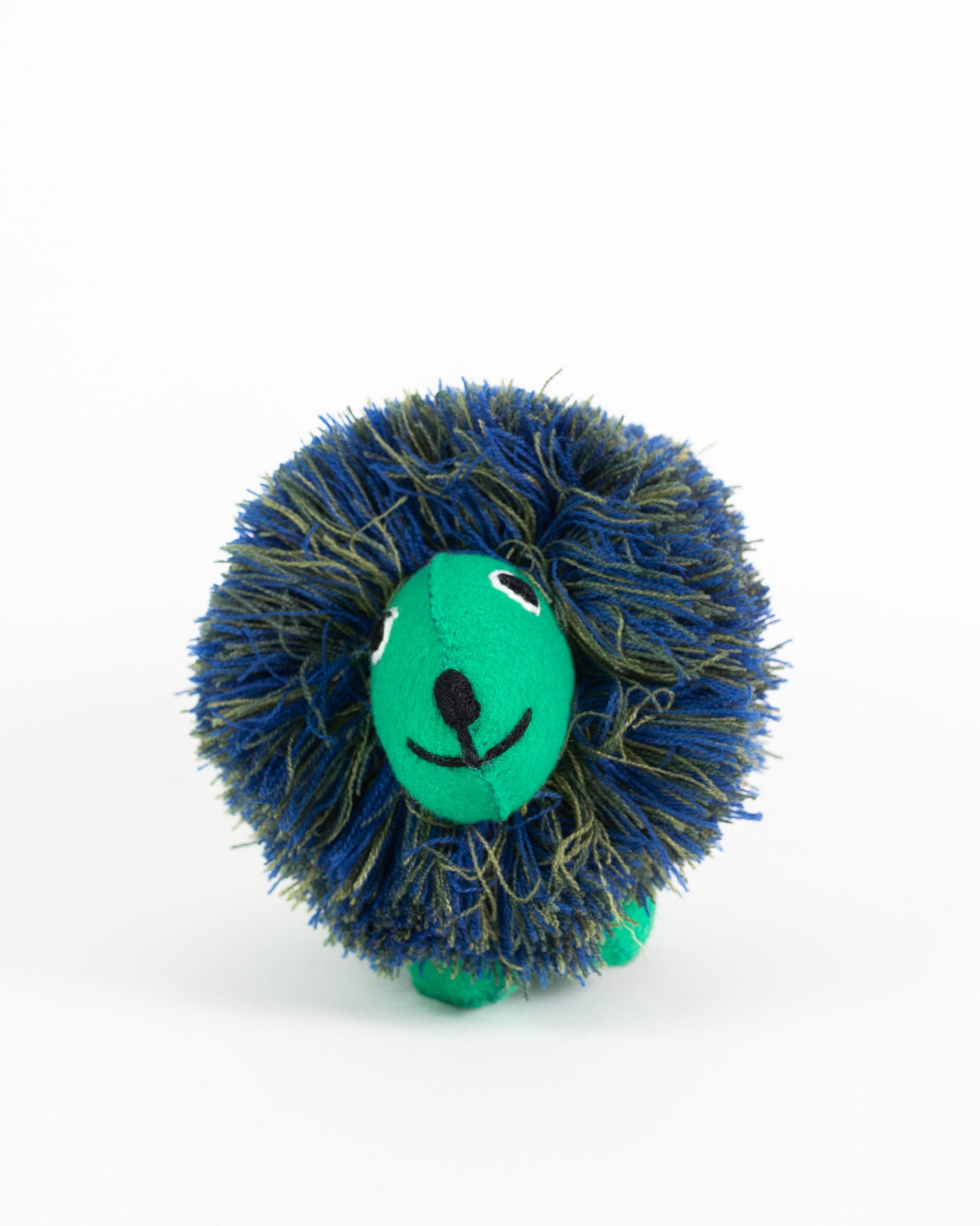 Emerald Green Handmade Plush Stuffed Hedgehog