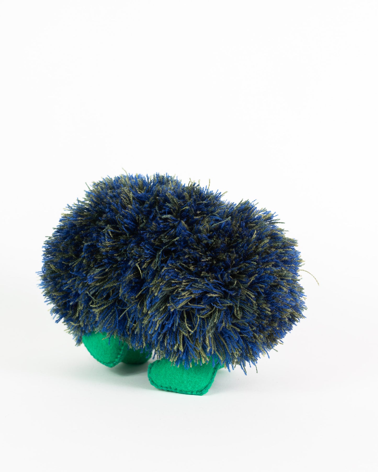 Emerald Green Handmade Plush Stuffed Hedgehog