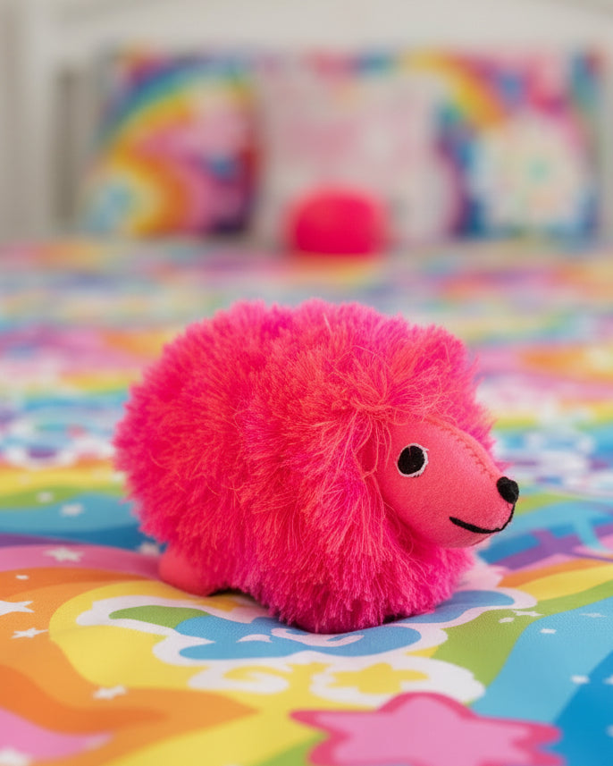 Fiesta Pink Handmade Plush Stuffed Hedgehog
