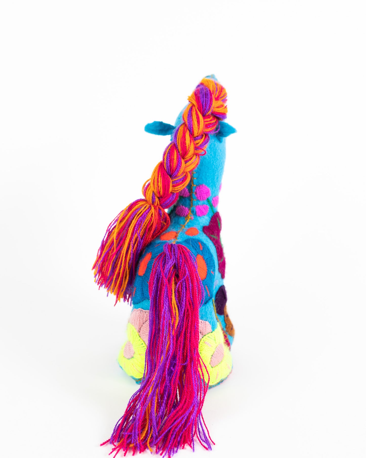 Blue Handmade Plush Stuffed Unicorn