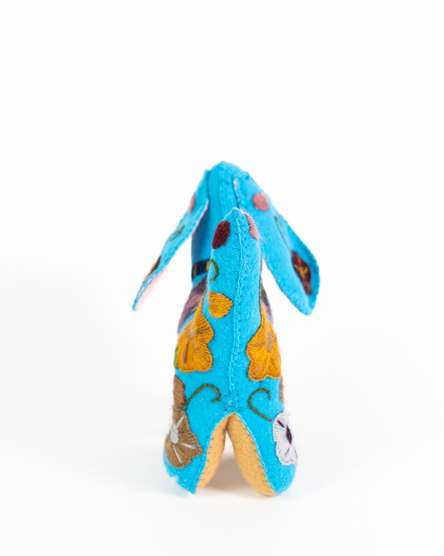 Blue Handmade Plush Stuffed Dog