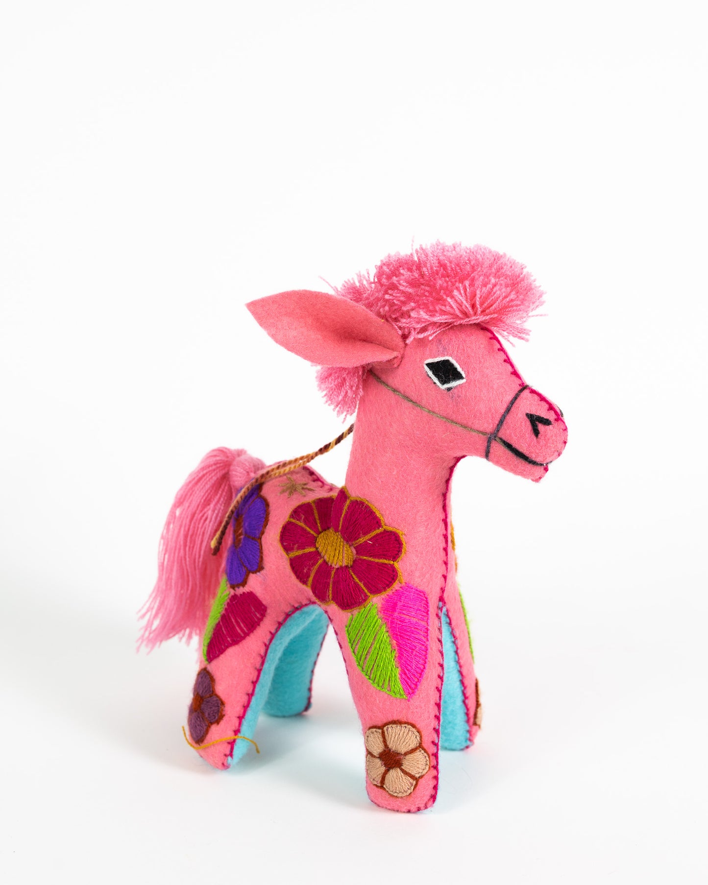 Pink Handmade Plush Stuffed Pony