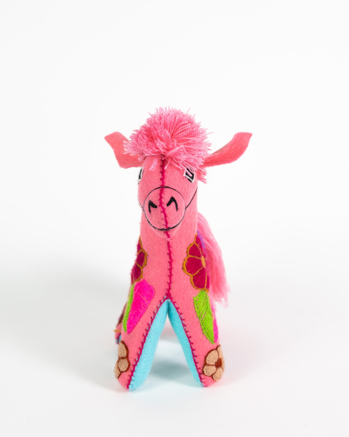 Pink Handmade Plush Stuffed Pony