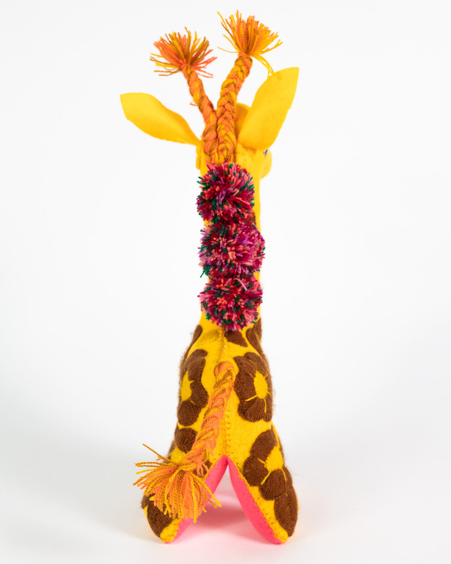 Golden Handmade Plush Stuffed Giraffe