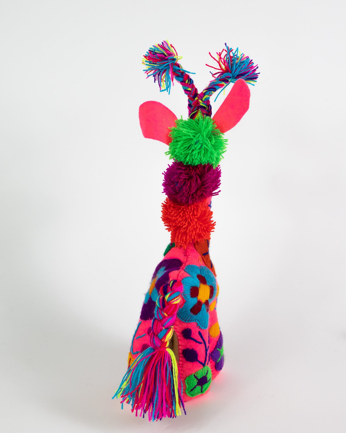 Hot Pink Handmade Plush Stuffed Giraffe