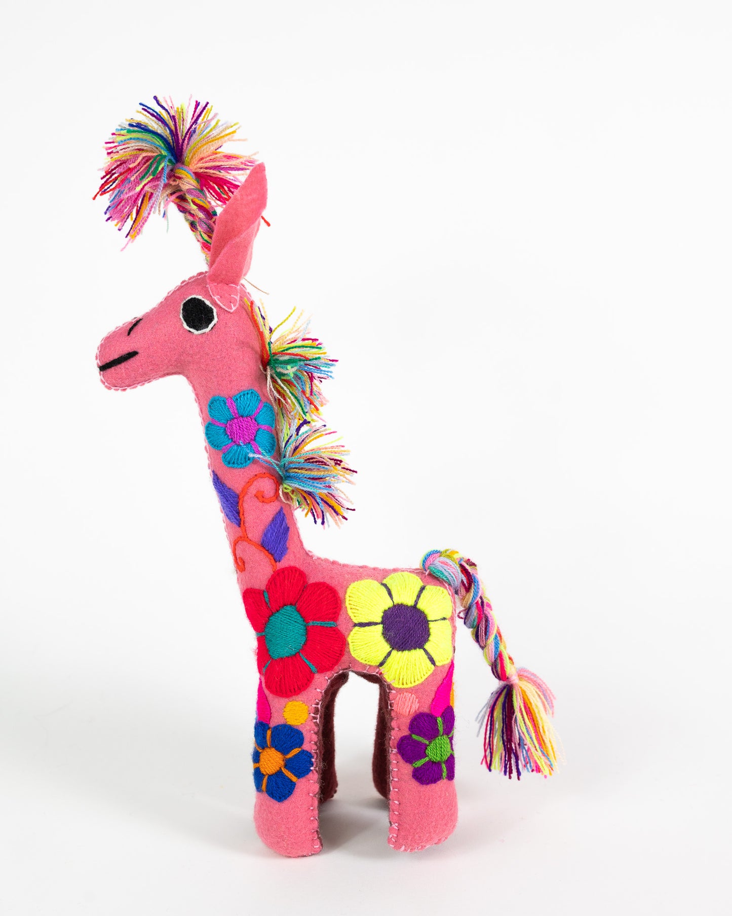 Pink Handmade Plush Stuffed Giraffe
