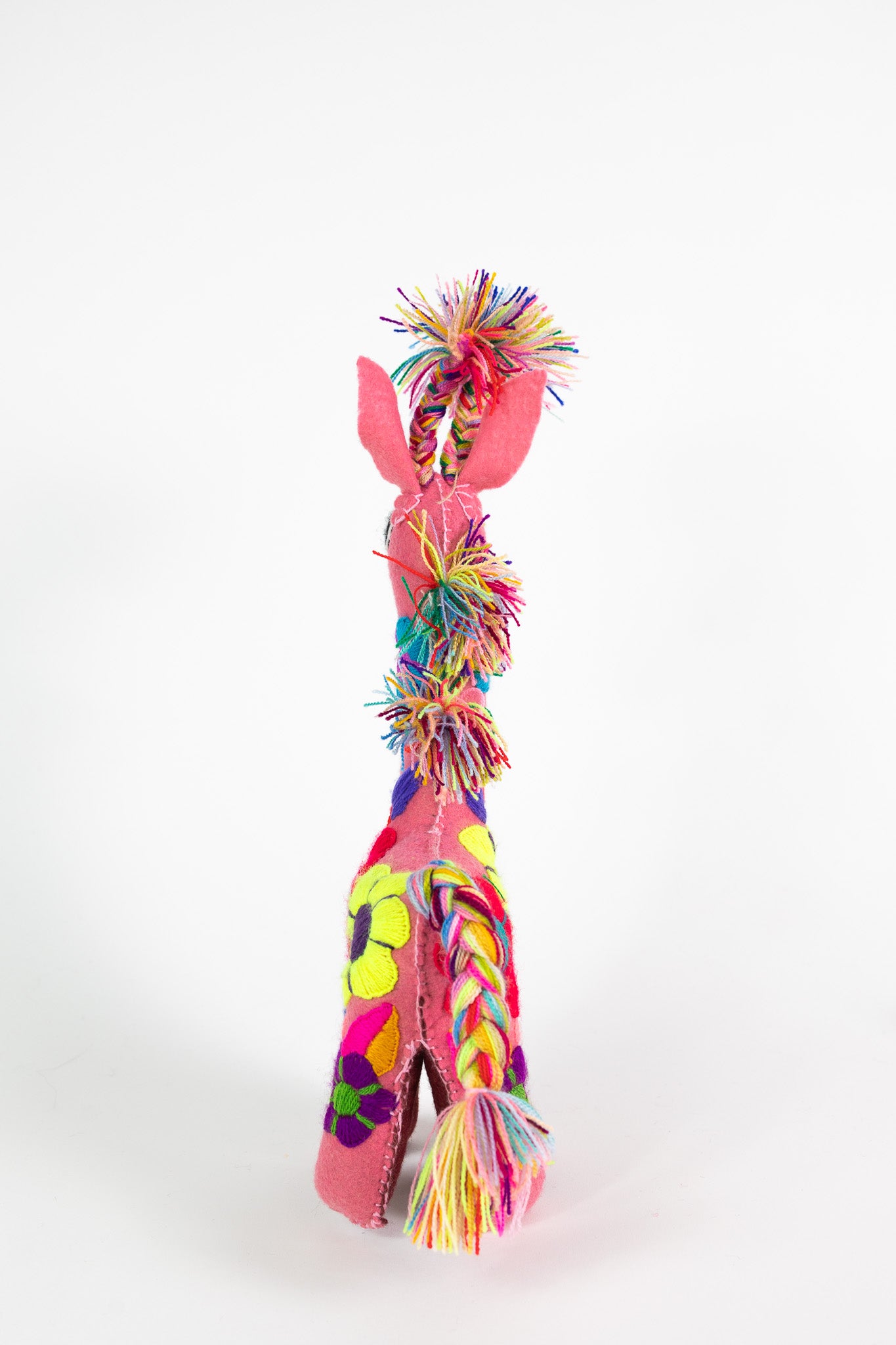 Pink Handmade Plush Stuffed Giraffe