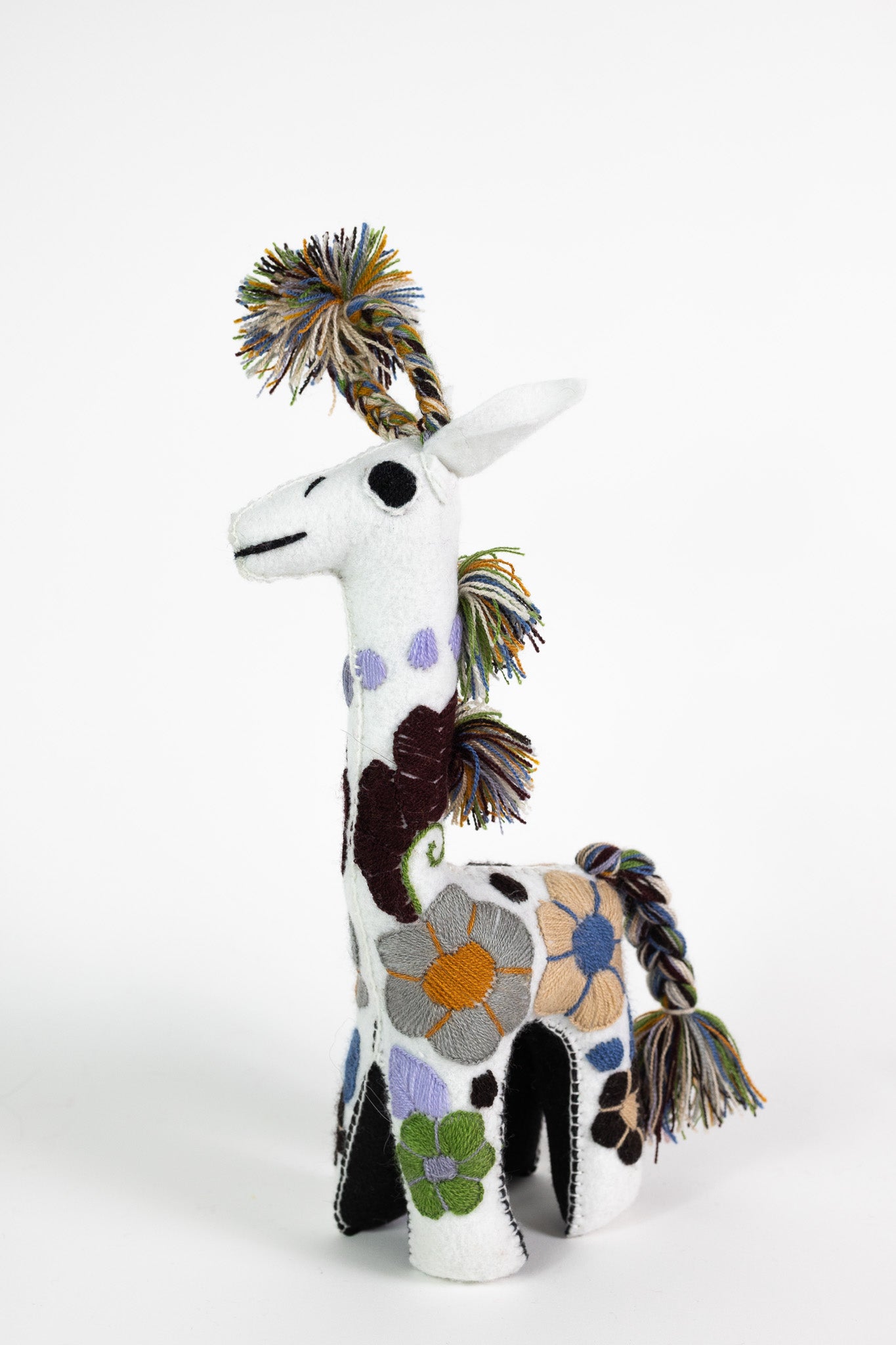 White Handmade Plush Stuffed Giraffe