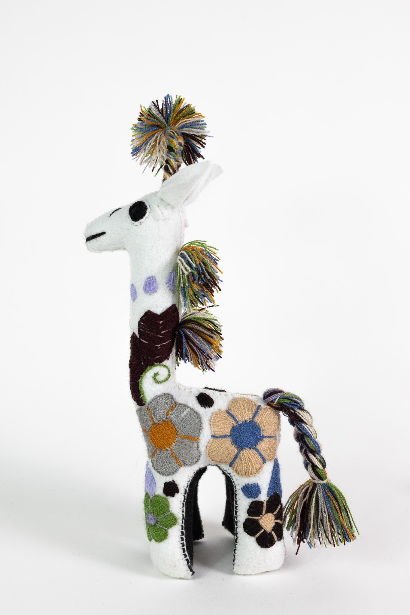 White Handmade Plush Stuffed Giraffe