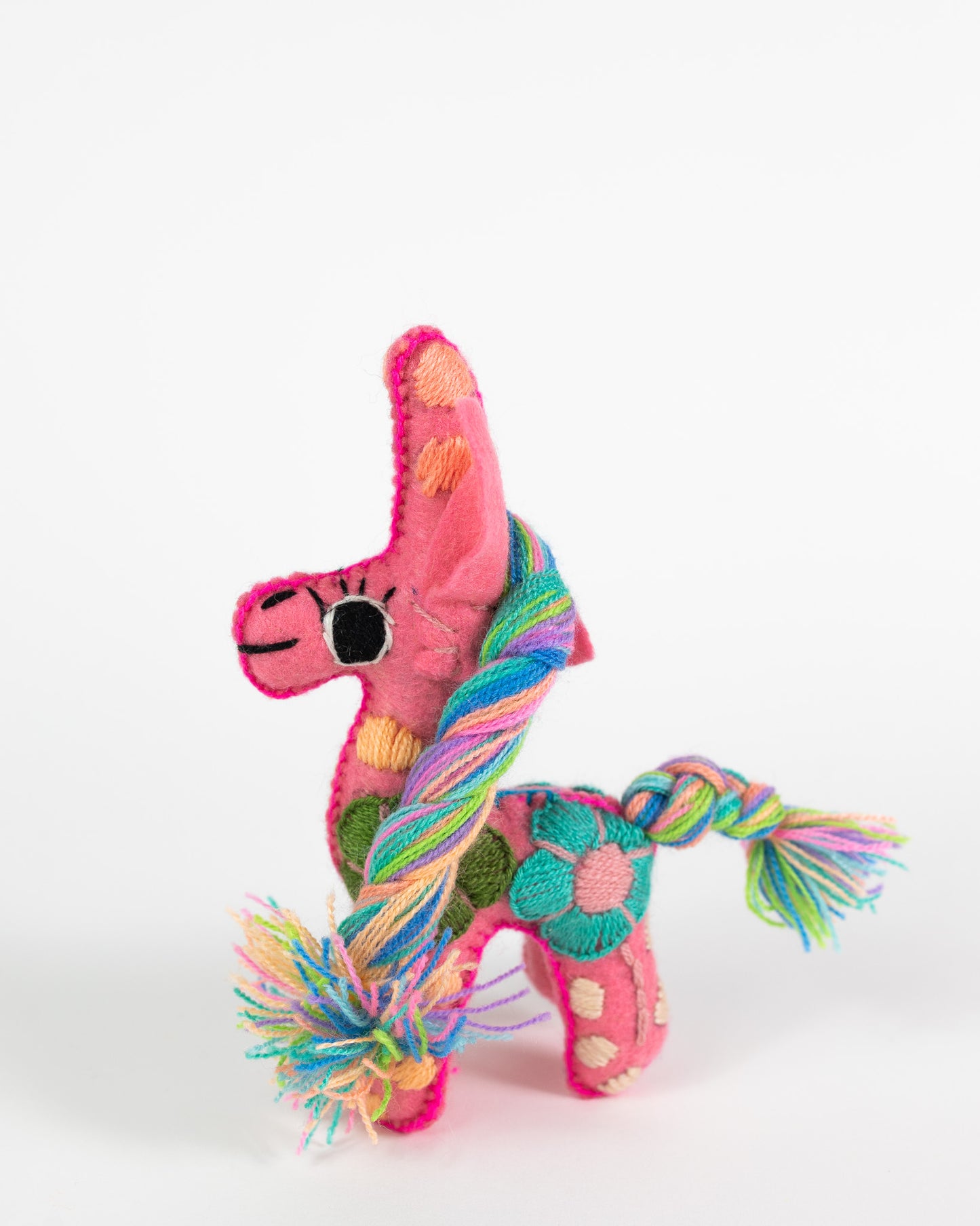 Mini Pink Handmade Plush Stuffed Unicorn