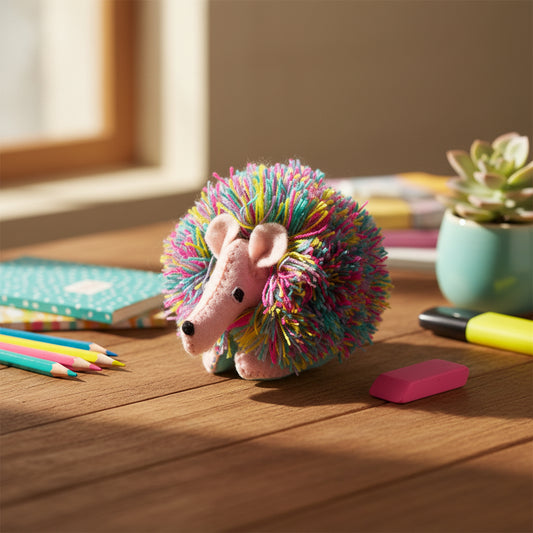 Mini Rainbow Pink Handmade Plush Stuffed Anteater