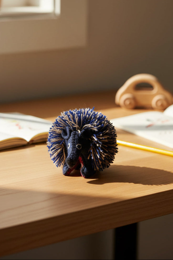Mini Navy Handmade Plush Stuffed Anteater