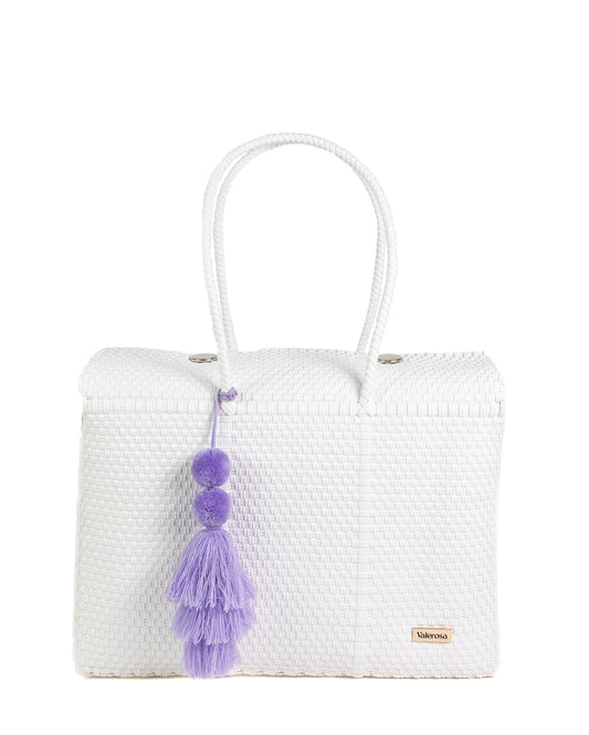 Solid White Overnight Duffel