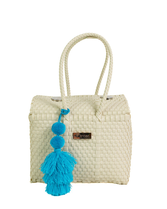 Solid Cream Mini Purse