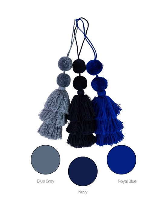 Handwoven Tassel Blue 2