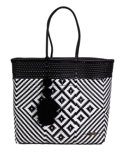 Black Kaleidoscope Playera Tote