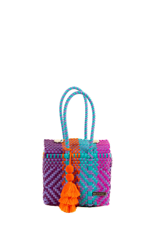 Summer bag, Beach bag, pool bag, woven bag, plastic bag, mini bag, mini purse 