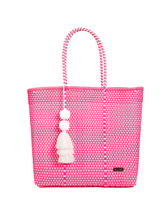 Bright Pink and White Checkered "Extra" Jumbo