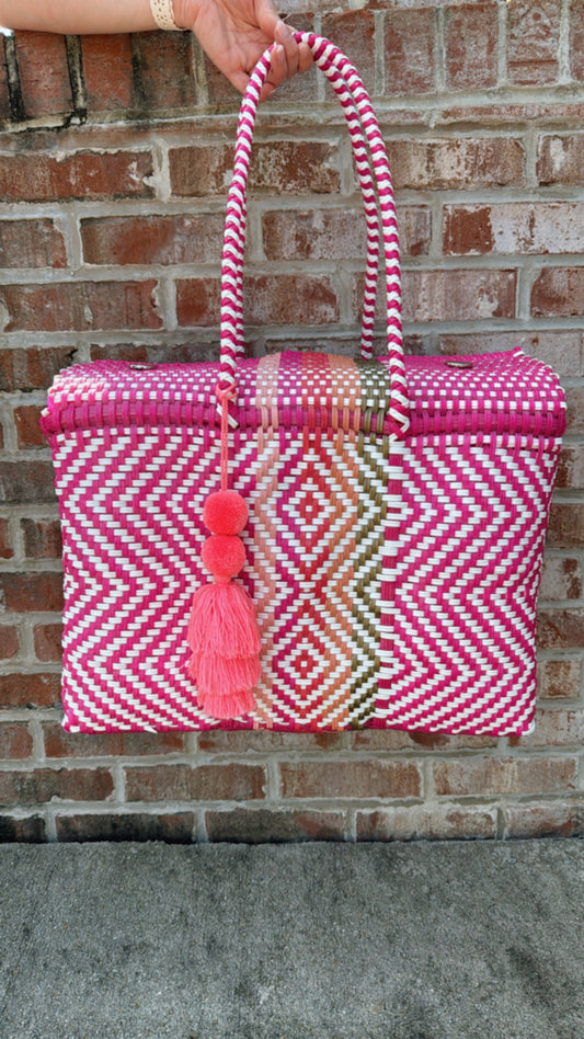 Pink ZigZag Overnight Duffle