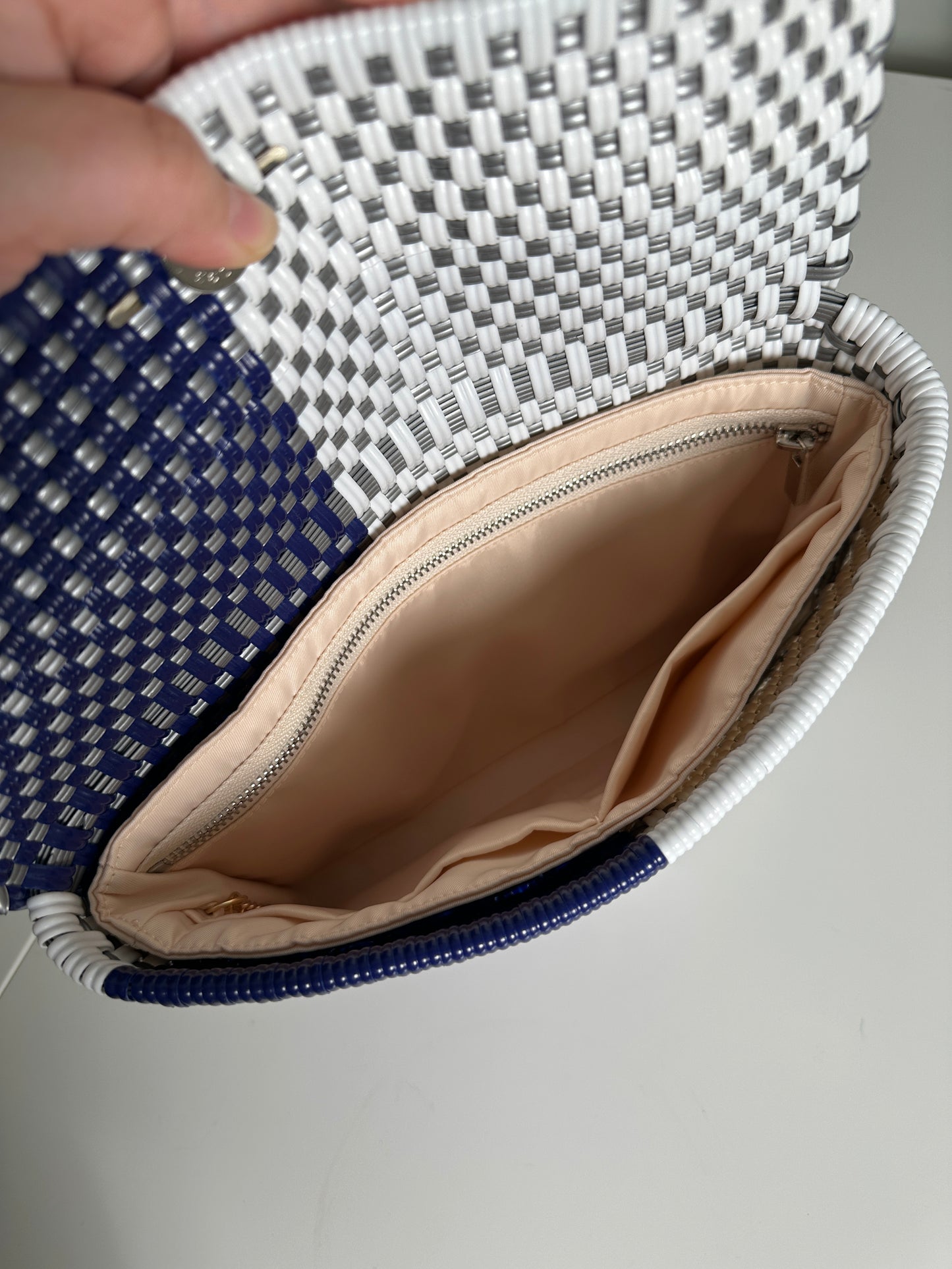 Cream Clutch Organizer